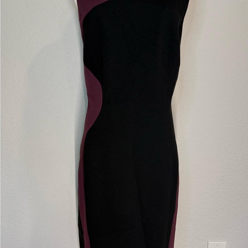 Classiques Entier Black and Plum Asymmetrical Dress